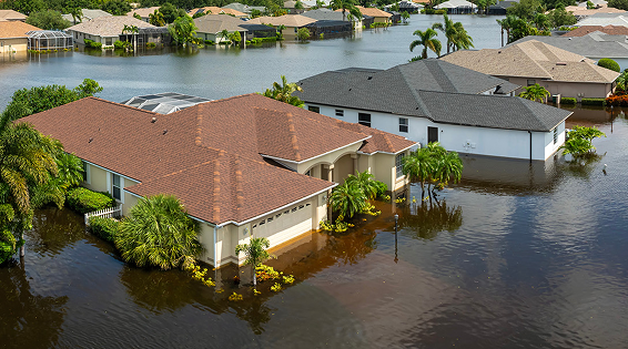 Flooding in Florida caused by tropical storm from hurricane Debby