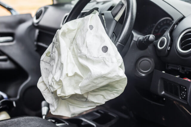 airbag deployed wheel