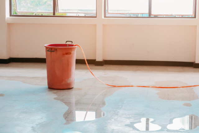 flooding hardwood floor