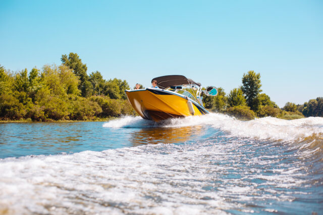 boat speeding water