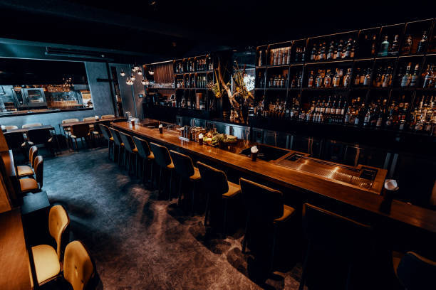 dark restaurant bar
