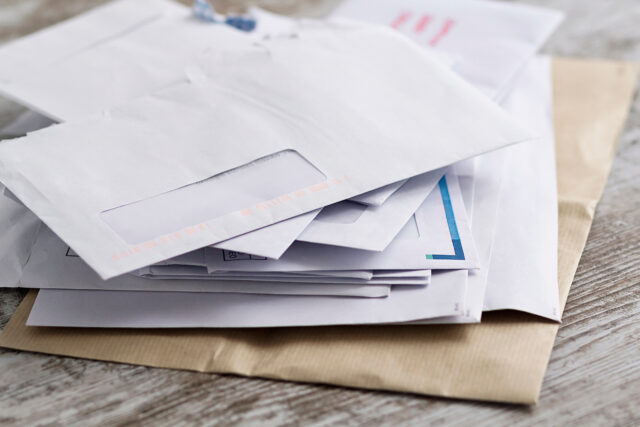 stack of mail