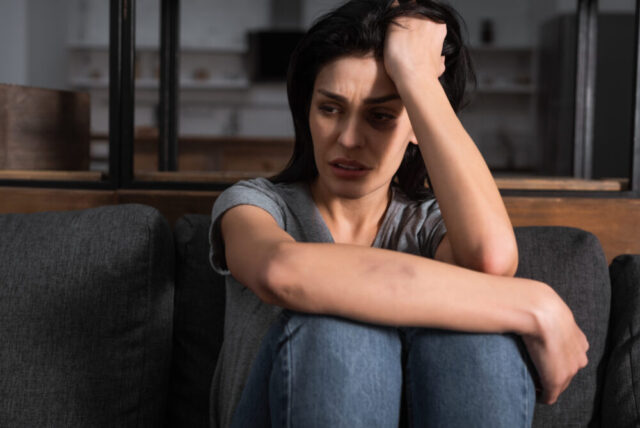 woman in distress
